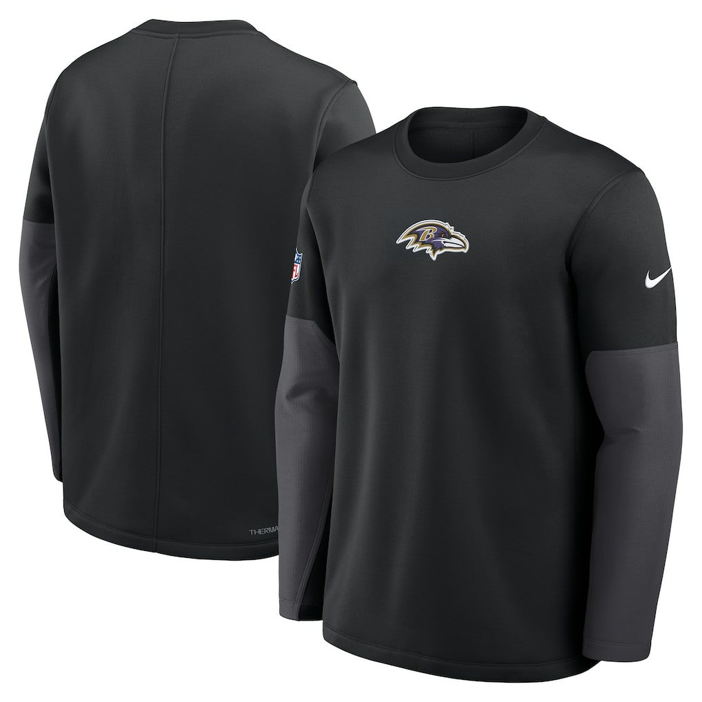 Nike Baltimore Ravens Sideline Coach Therma-FIT Long Sleeve T-Shirt Black
