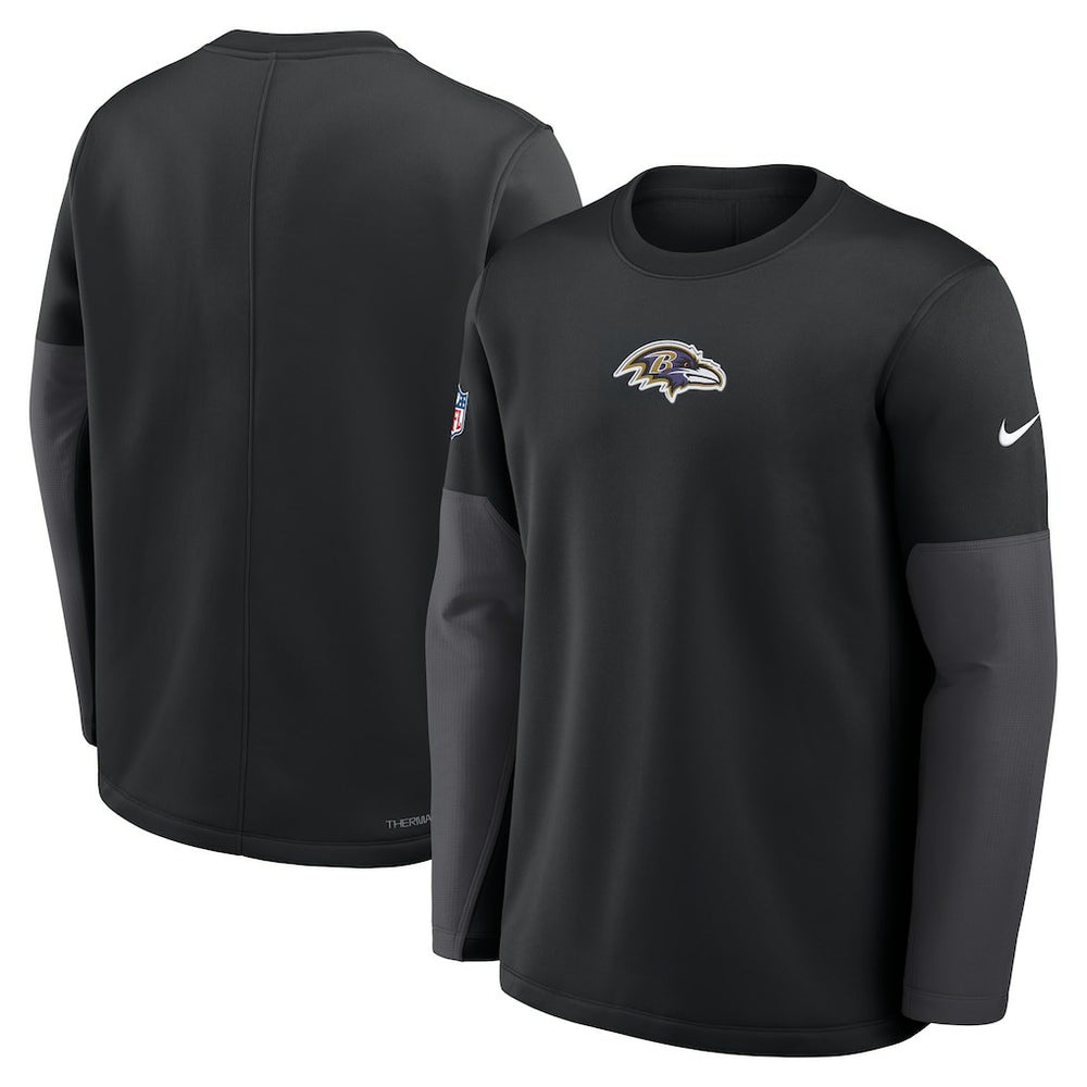 Nike Baltimore Ravens Sideline Coach Therma-FIT Long Sleeve T-Shirt Black