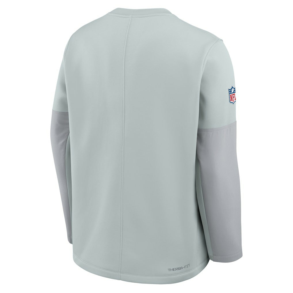 Nike Las Vegas Raiders Sideline Coach Therma-FIT Long Sleeve T-Shirt Silver