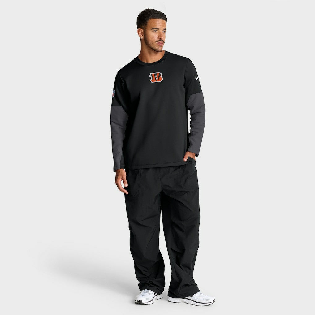 Nike Cincinnati Bengals Sideline Coach Therma-FIT Long Sleeve T-Shirt Black