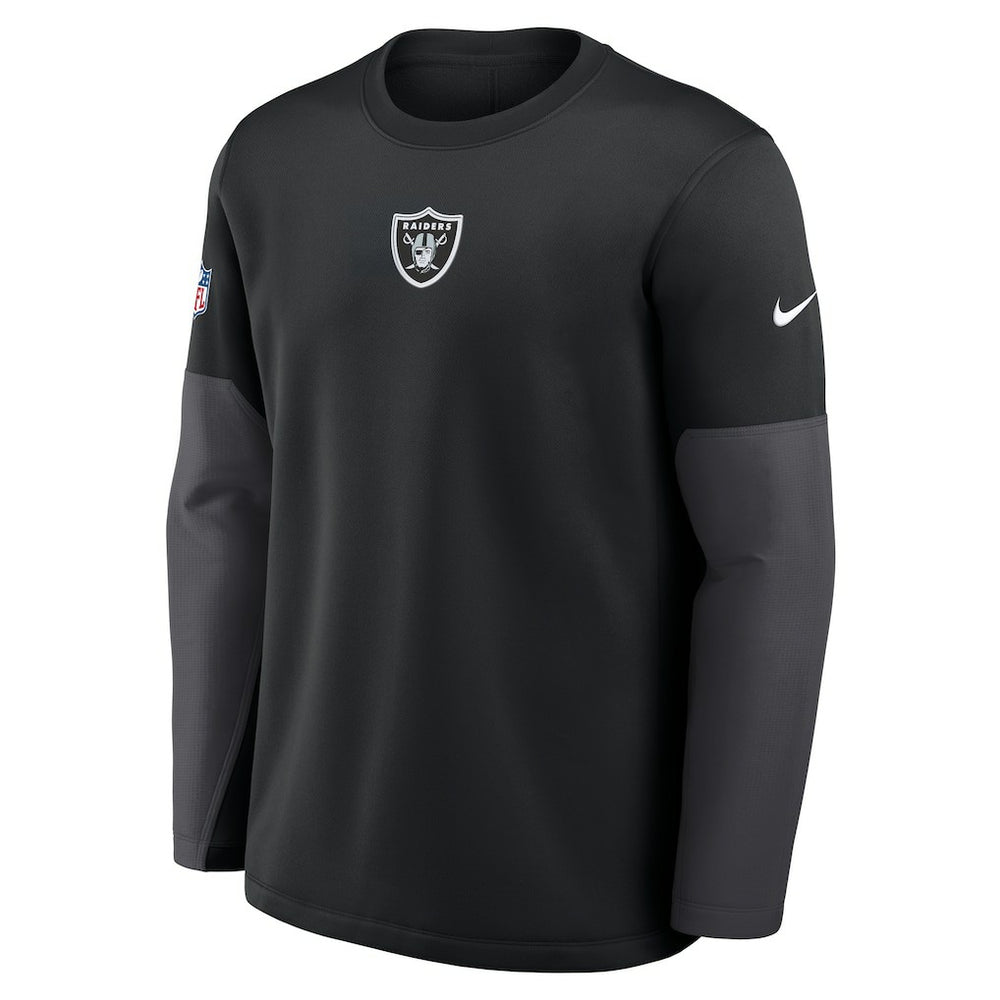 Nike Las Vegas Raiders Sideline Coach Therma-FIT Long Sleeve T-Shirt Black