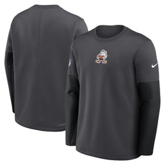 Nike Cleveland Browns Sideline Coach Therma-FIT Long Sleeve T-Shirt Anthracite