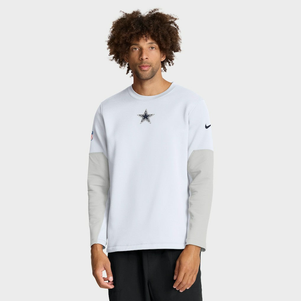 Nike Dallas Cowboys Sideline Coach Therma-FIT Long Sleeve T-Shirt White