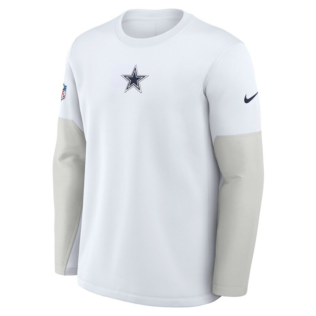 Nike Dallas Cowboys Sideline Coach Therma-FIT Long Sleeve T-Shirt White
