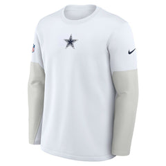 Nike Dallas Cowboys Sideline Coach Therma-FIT Long Sleeve T-Shirt White