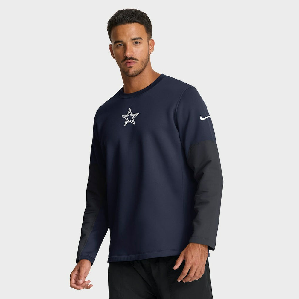 Nike Dallas Cowboys Sideline Coach Therma-FIT Long Sleeve T-Shirt Navy