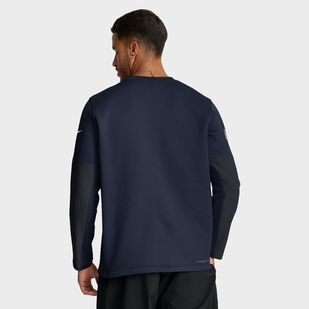 Nike Dallas Cowboys Sideline Coach Therma-FIT Long Sleeve T-Shirt Navy