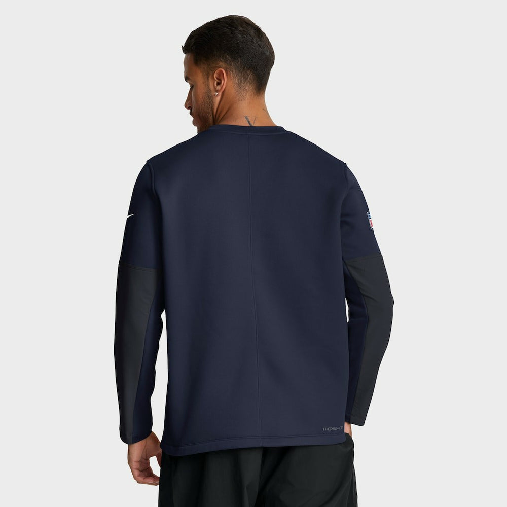Nike Dallas Cowboys Sideline Coach Therma-FIT Long Sleeve T-Shirt Navy