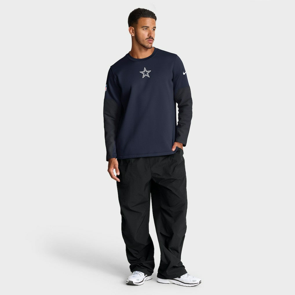 Nike Dallas Cowboys Sideline Coach Therma-FIT Long Sleeve T-Shirt Navy