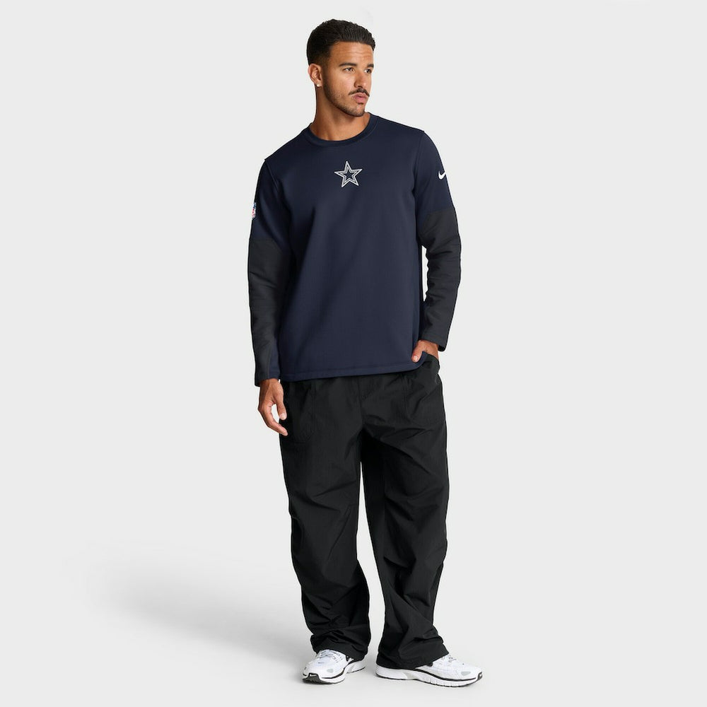 Nike Dallas Cowboys Sideline Coach Therma-FIT Long Sleeve T-Shirt Navy