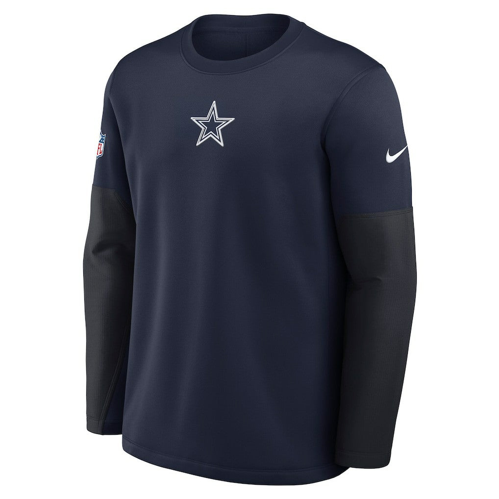 Nike Dallas Cowboys Sideline Coach Therma-FIT Long Sleeve T-Shirt Navy