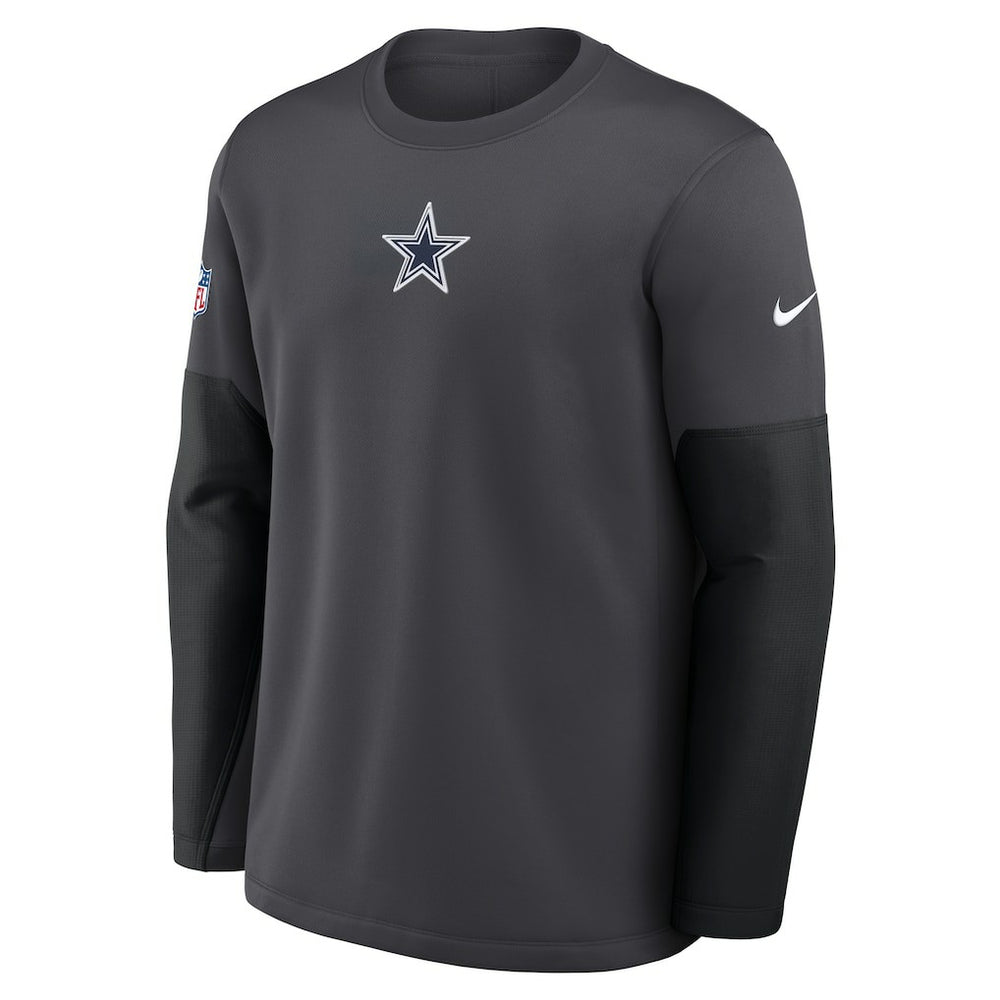 Nike Dallas Cowboys Sideline Coach Therma-FIT Long Sleeve T-Shirt Anthracite