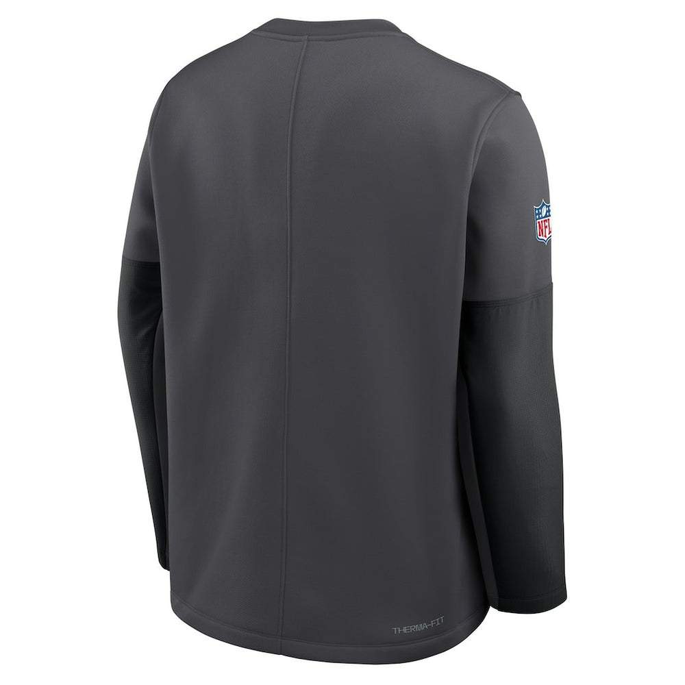 Nike Dallas Cowboys Sideline Coach Therma-FIT Long Sleeve T-Shirt Anthracite