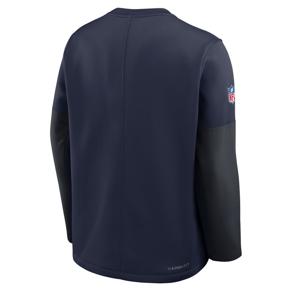 Nike Denver Broncos Sideline Coach Therma-FIT Long Sleeve T-Shirt Navy