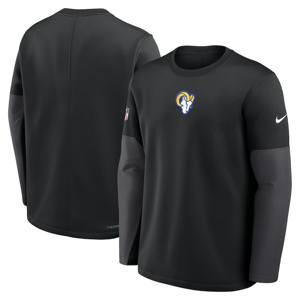 Nike Los Angeles Rams Sideline Coach Therma-FIT Long Sleeve T-Shirt Black