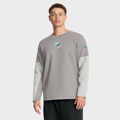 Nike Miami Dolphins Sideline Coach Therma-FIT Long Sleeve T-Shirt Gray
