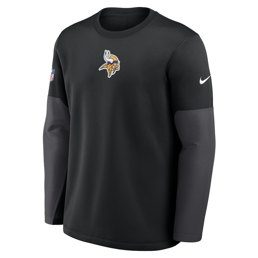 Nike Minnesota Vikings Sideline Coach Therma-FIT Long Sleeve T-Shirt Black