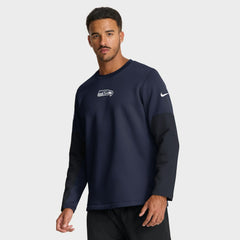 Nike Seattle Seahawks Sideline Coach Therma-FIT Long Sleeve T-Shirt College Navy