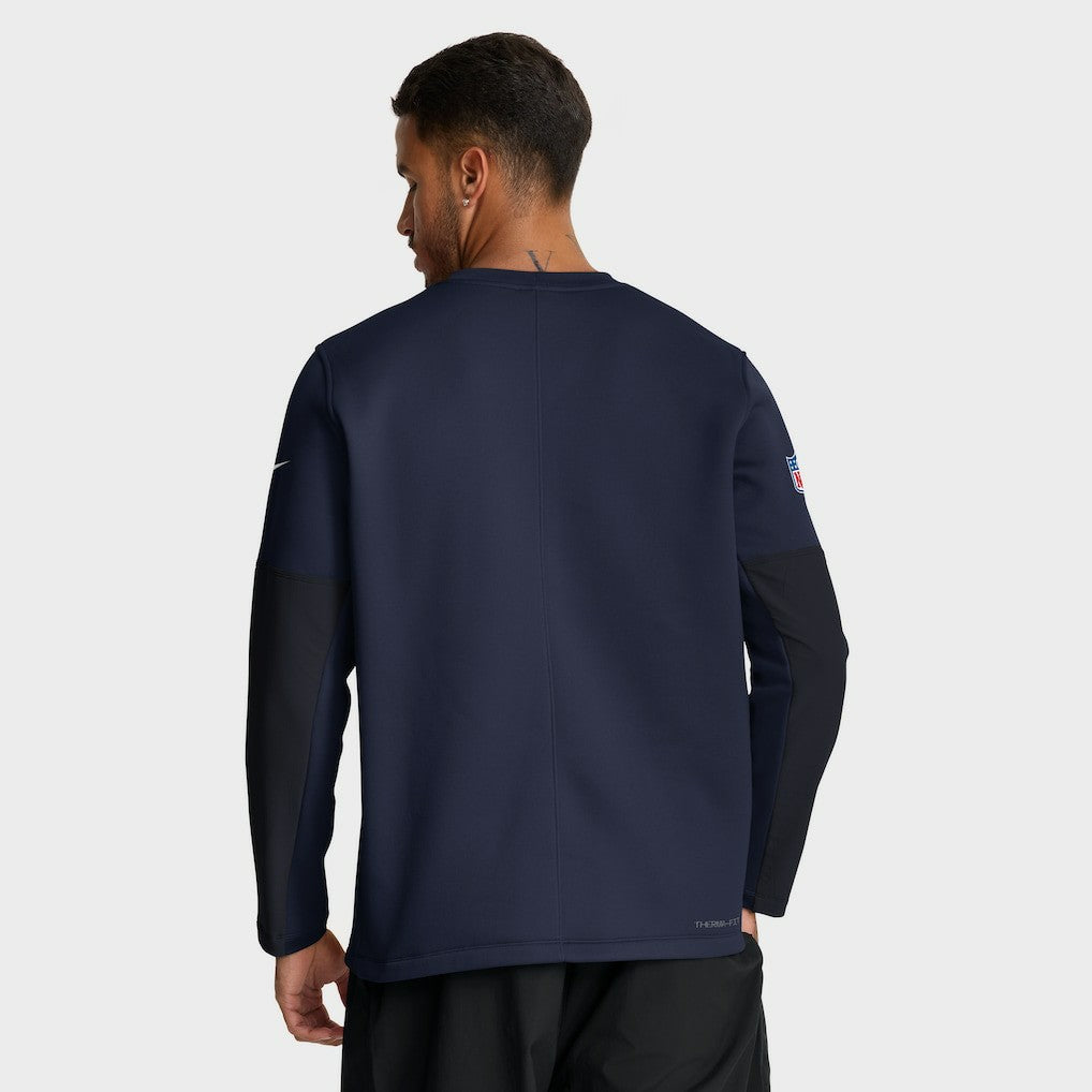 Nike Seattle Seahawks Sideline Coach Therma-FIT Long Sleeve T-Shirt College Navy