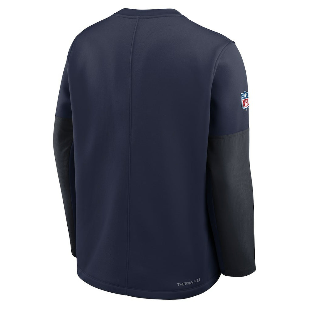 Nike Seattle Seahawks Sideline Coach Therma-FIT Long Sleeve T-Shirt College Navy