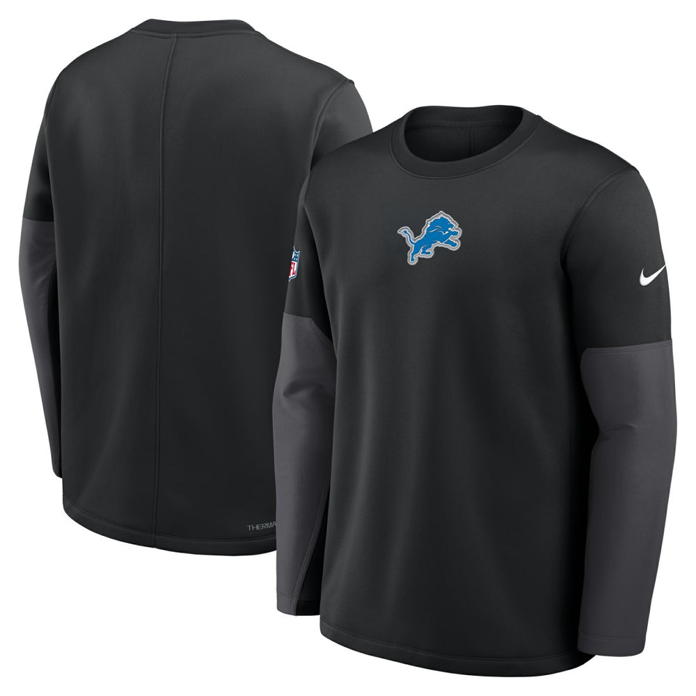 Nike Detroit Lions Sideline Coach Therma-FIT Long Sleeve T-Shirt Black