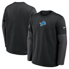 Nike Detroit Lions Sideline Coach Therma-FIT Long Sleeve T-Shirt Black