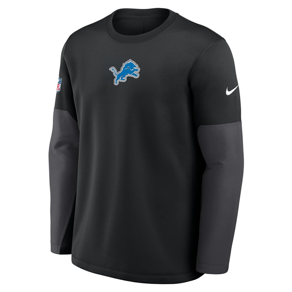 Nike Detroit Lions Sideline Coach Therma-FIT Long Sleeve T-Shirt Black
