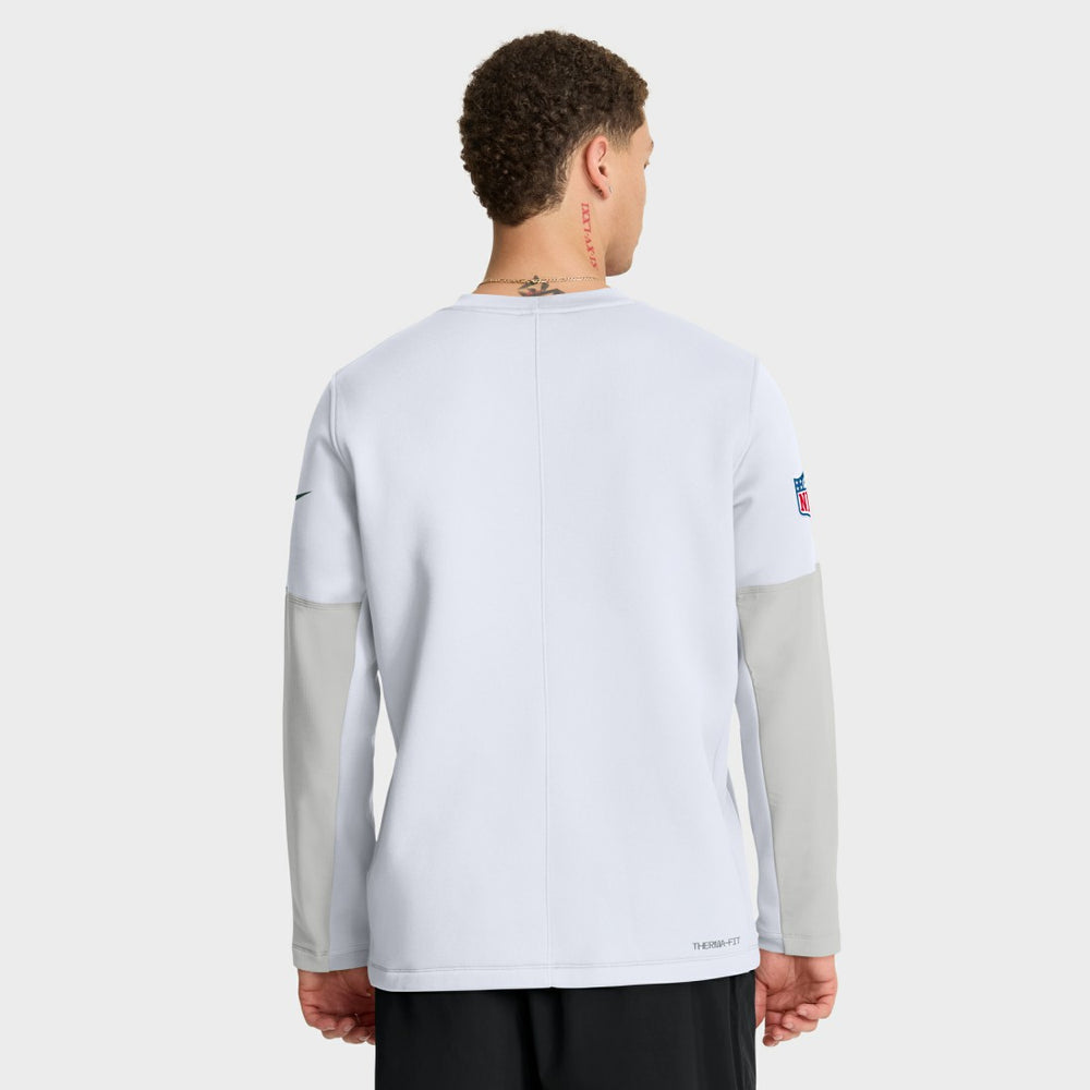 Nike Green Bay Packers Sideline Coach Therma-FIT Long Sleeve T-Shirt White