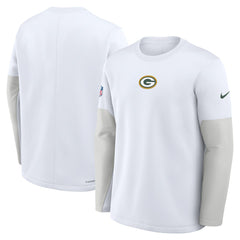 Nike Green Bay Packers Sideline Coach Therma-FIT Long Sleeve T-Shirt White