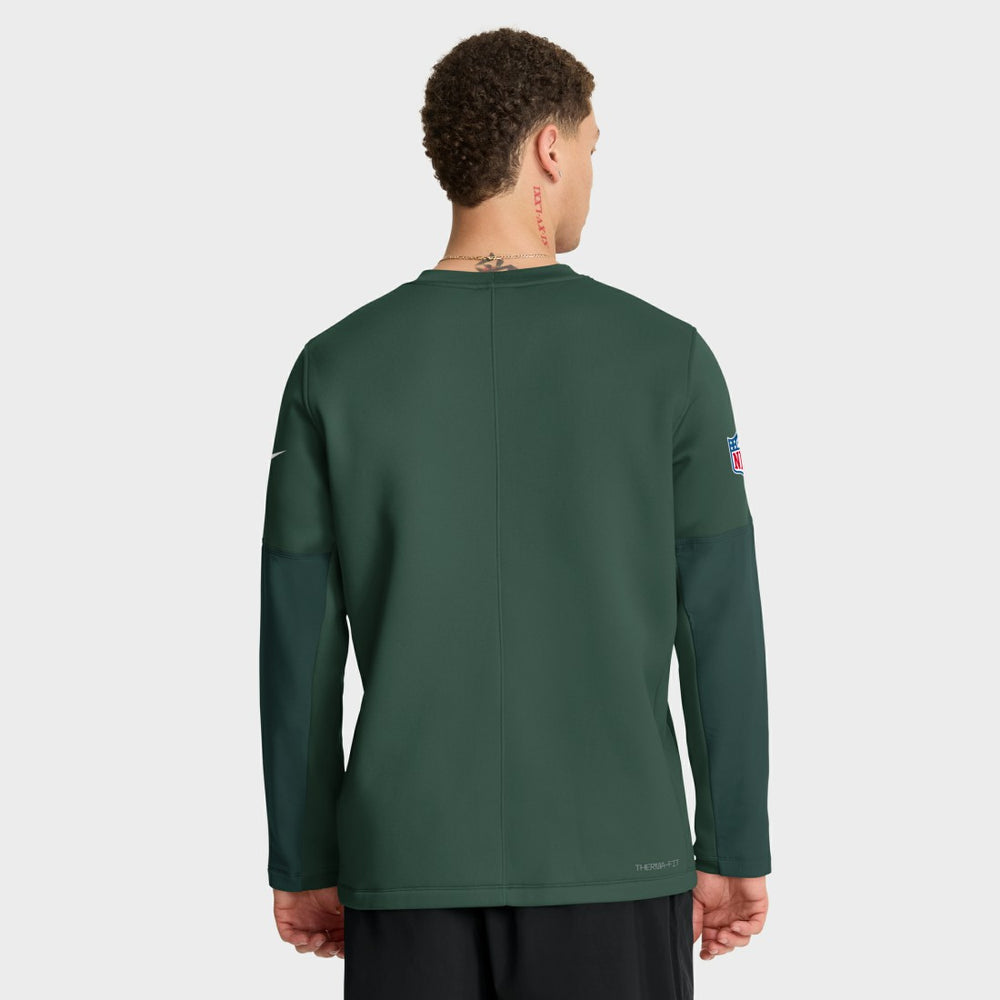Nike Green Bay Packers Sideline Coach Therma-FIT Long Sleeve T-Shirt Green
