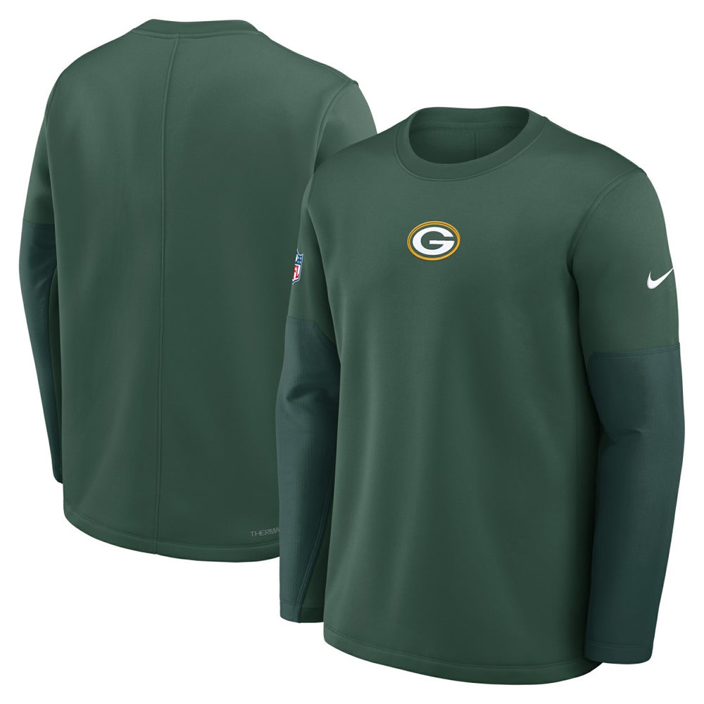 Nike Green Bay Packers Sideline Coach Therma-FIT Long Sleeve T-Shirt Green