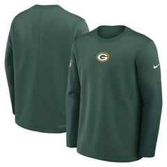 Nike Green Bay Packers Sideline Coach Therma-FIT Long Sleeve T-Shirt Green