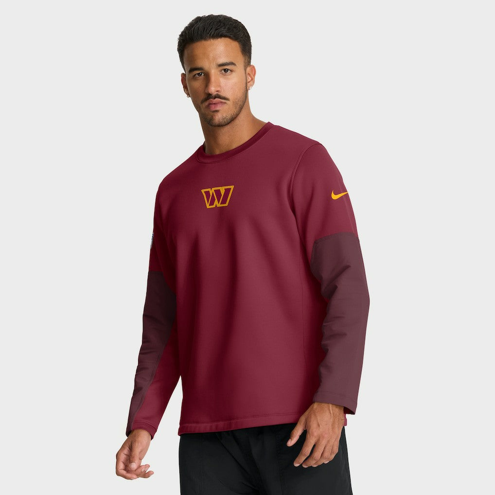 Nike Washington Commanders Sideline Coach Therma-FIT Long Sleeve T-Shirt Burgundy