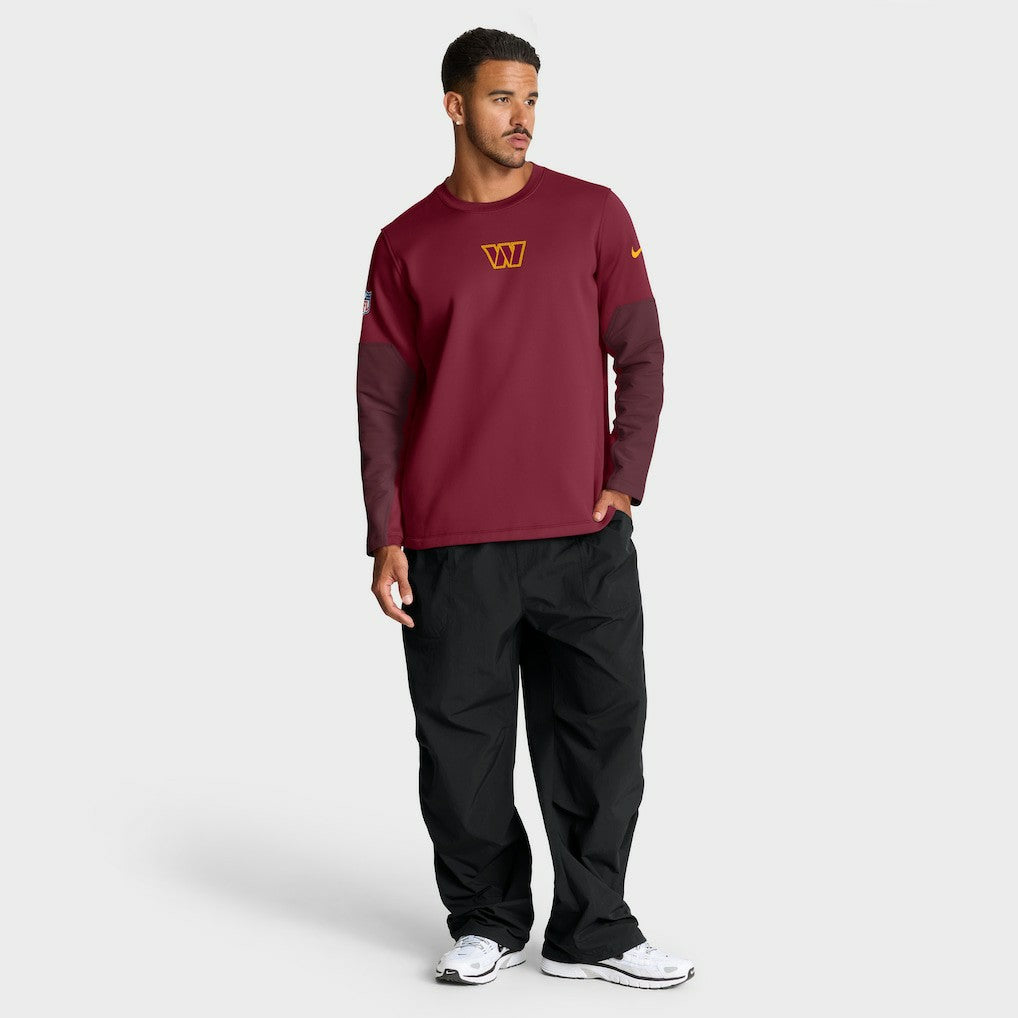 Nike Washington Commanders Sideline Coach Therma-FIT Long Sleeve T-Shirt Burgundy