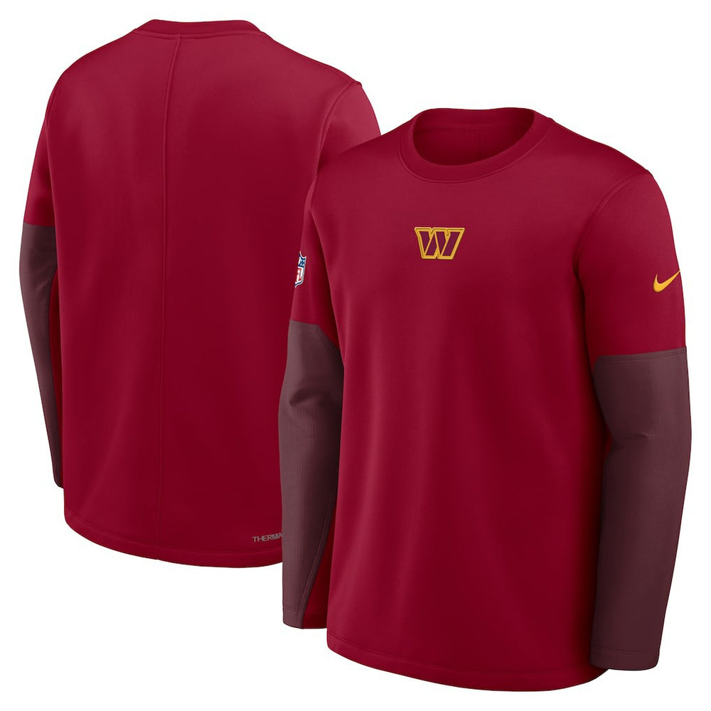 Nike Washington Commanders Sideline Coach Therma-FIT Long Sleeve T-Shirt Burgundy