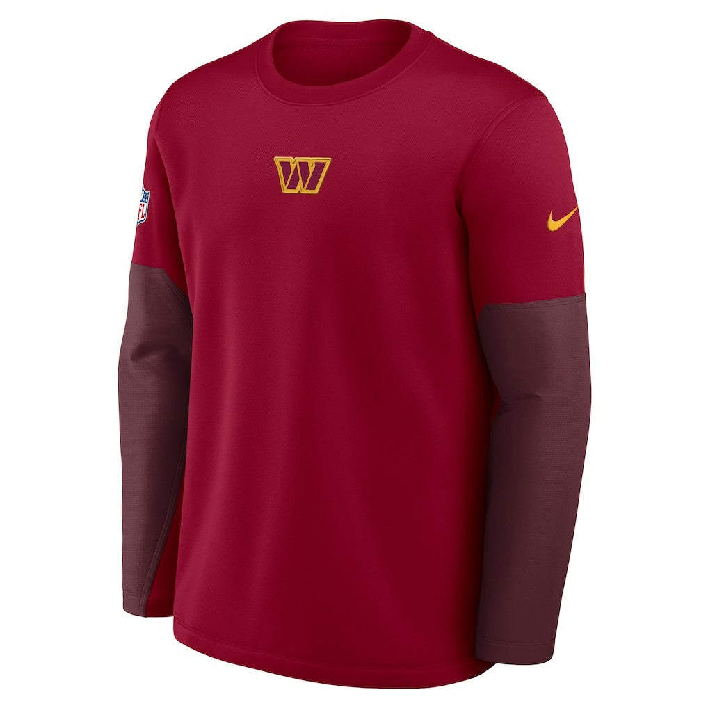 Nike Washington Commanders Sideline Coach Therma-FIT Long Sleeve T-Shirt Burgundy