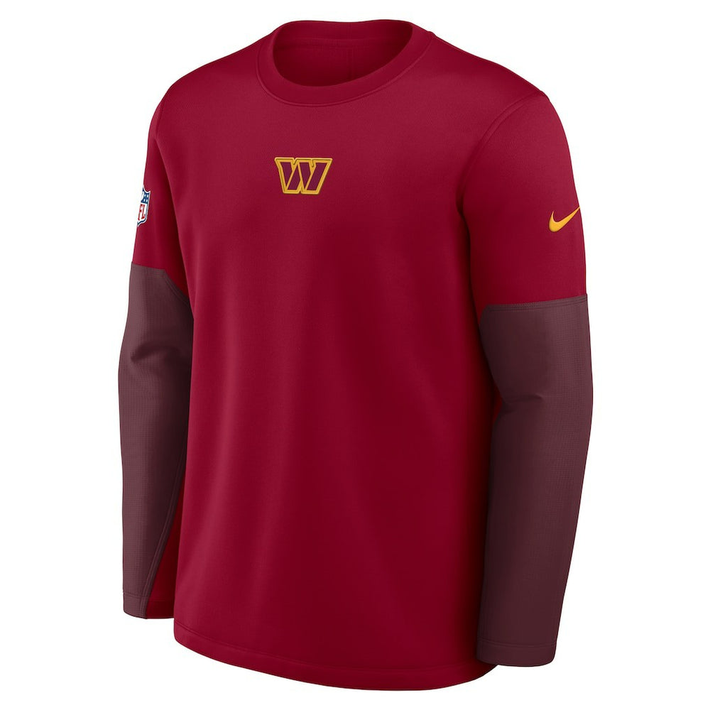Nike Washington Commanders Sideline Coach Therma-FIT Long Sleeve T-Shirt Burgundy