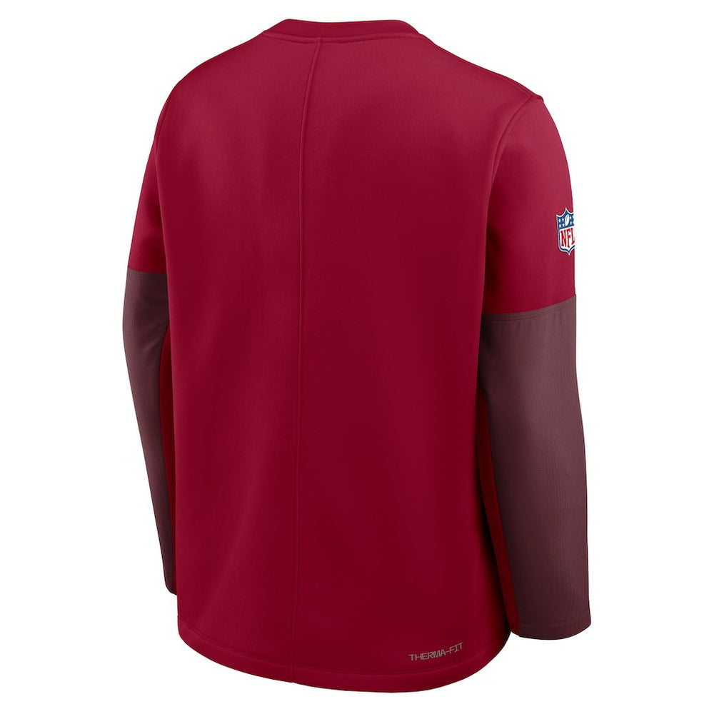 Nike Washington Commanders Sideline Coach Therma-FIT Long Sleeve T-Shirt Burgundy