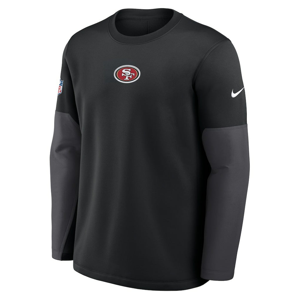 Nike San Francisco 49ers Sideline Coach Therma-FIT Long Sleeve T-Shirt Black