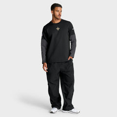 Nike New Orleans Saints Sideline Coach Therma-FIT Long Sleeve T-Shirt Black
