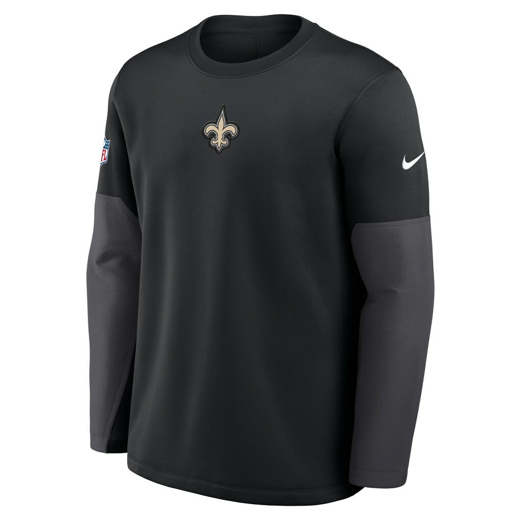 Nike New Orleans Saints Sideline Coach Therma-FIT Long Sleeve T-Shirt Black