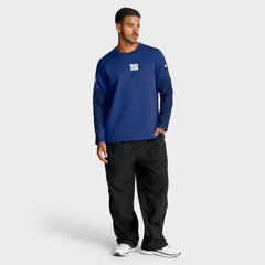 Nike New York Giants Sideline Coach Therma-FIT Long Sleeve T-Shirt Royal