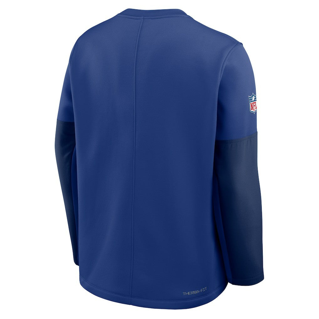 Nike New York Giants Sideline Coach Therma-FIT Long Sleeve T-Shirt Royal