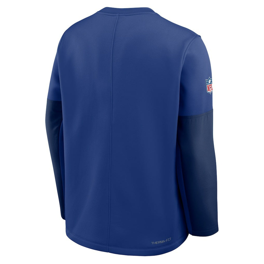 Nike New York Giants Sideline Coach Therma-FIT Long Sleeve T-Shirt Royal