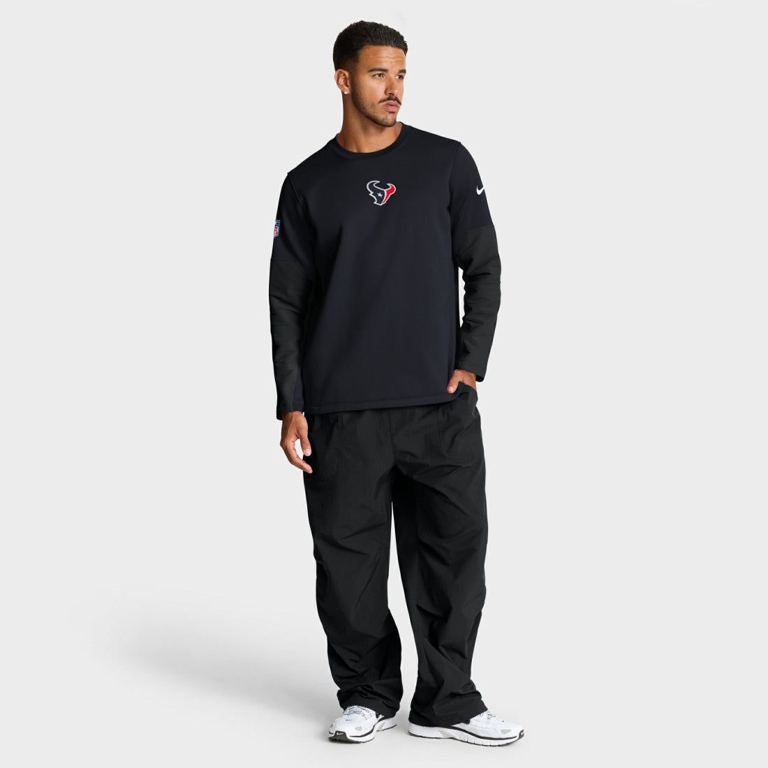 Nike Houston Texans Sideline Coach Therma-FIT Long Sleeve T-Shirt Navy