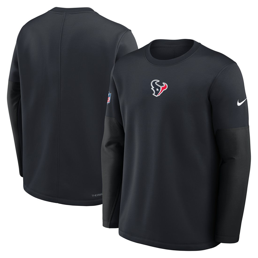 Nike Houston Texans Sideline Coach Therma-FIT Long Sleeve T-Shirt Navy