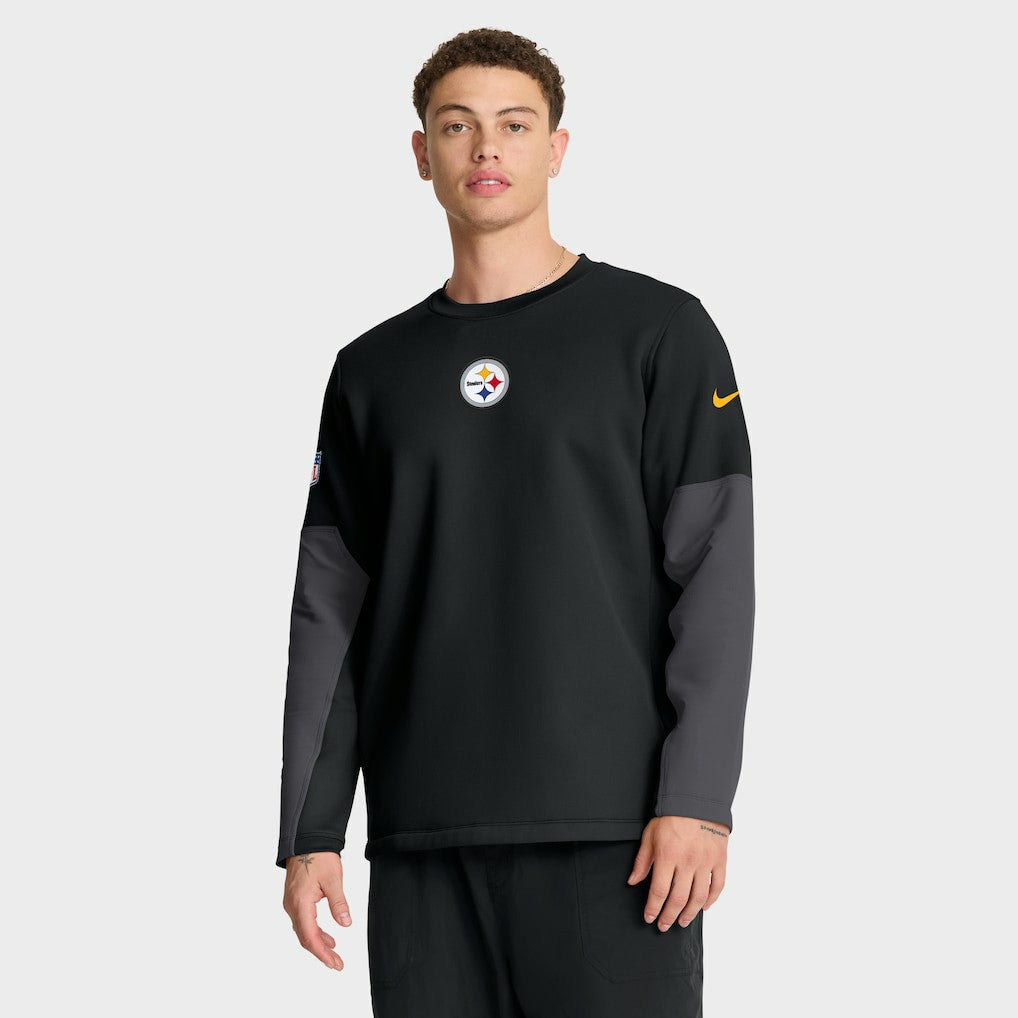 Nike Pittsburgh Steelers Sideline Coach Therma-FIT Long Sleeve T-Shirt Black