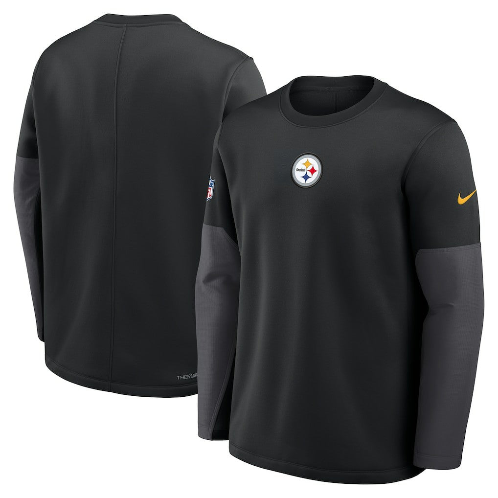 Nike Pittsburgh Steelers Sideline Coach Therma-FIT Long Sleeve T-Shirt Black