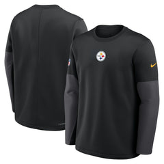 Nike Pittsburgh Steelers Sideline Coach Therma-FIT Long Sleeve T-Shirt Black
