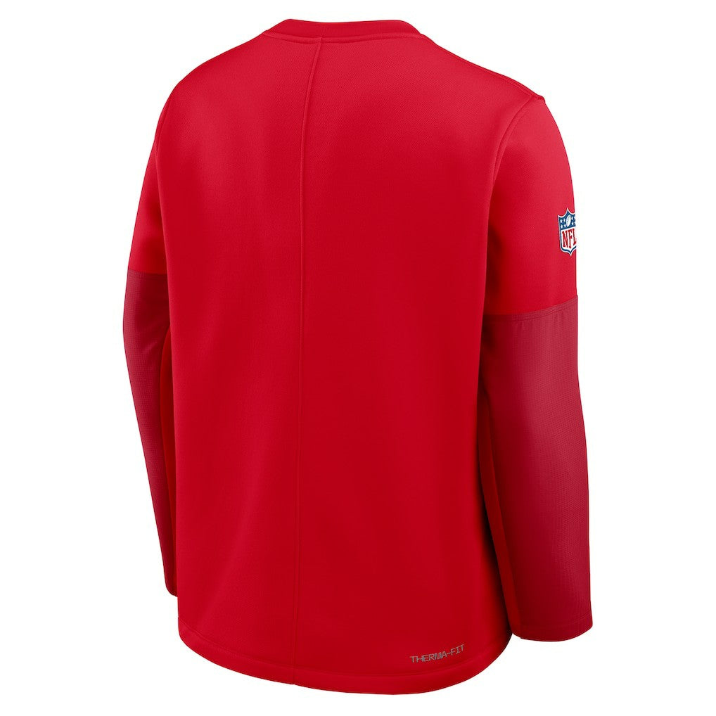 Nike Kansas City Chiefs Sideline Coach Therma-FIT Long Sleeve T-Shirt Red